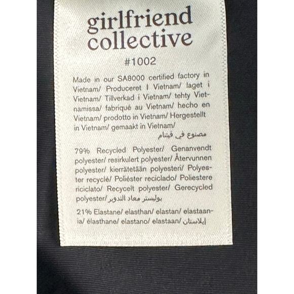 Girlfriend Collective Black Paloma Racerback Sports Bra Sweat Wicking Gym M - Picture 4 of 5